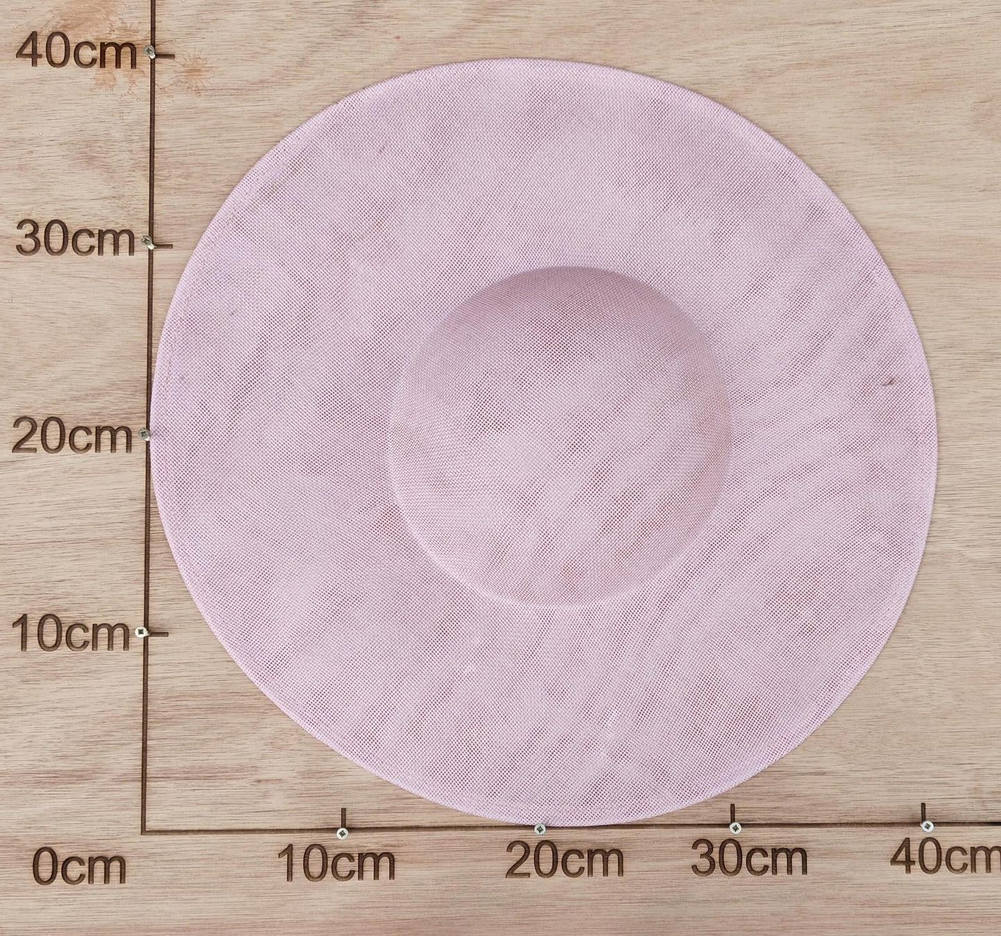 baby pink large wide brim plain hatinator fascinator base wedding hat