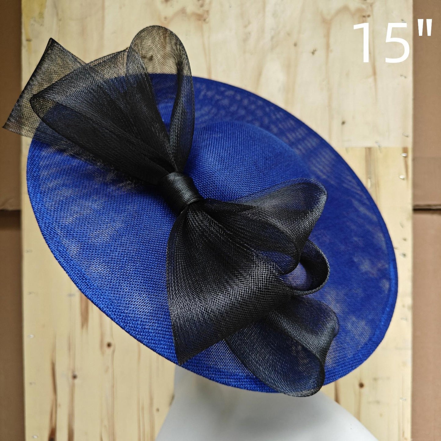 blue black fascinator wedding hatinator hat Kentucky Derby Royal Ascot bow