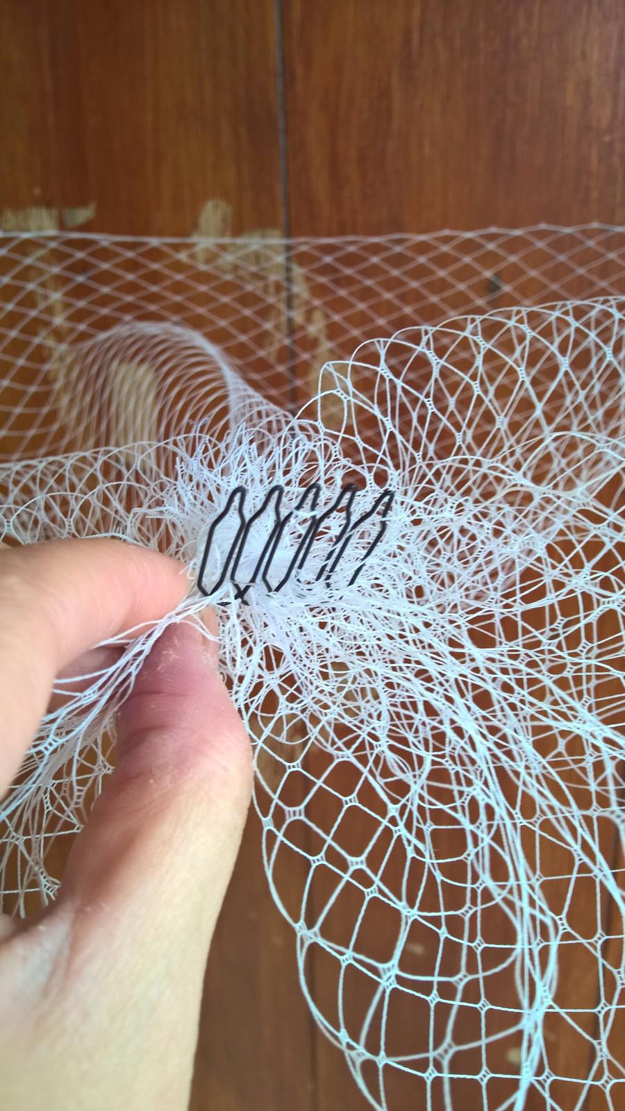 white ivory french veil veiling fascinator wedding bridal hair comb clip race
