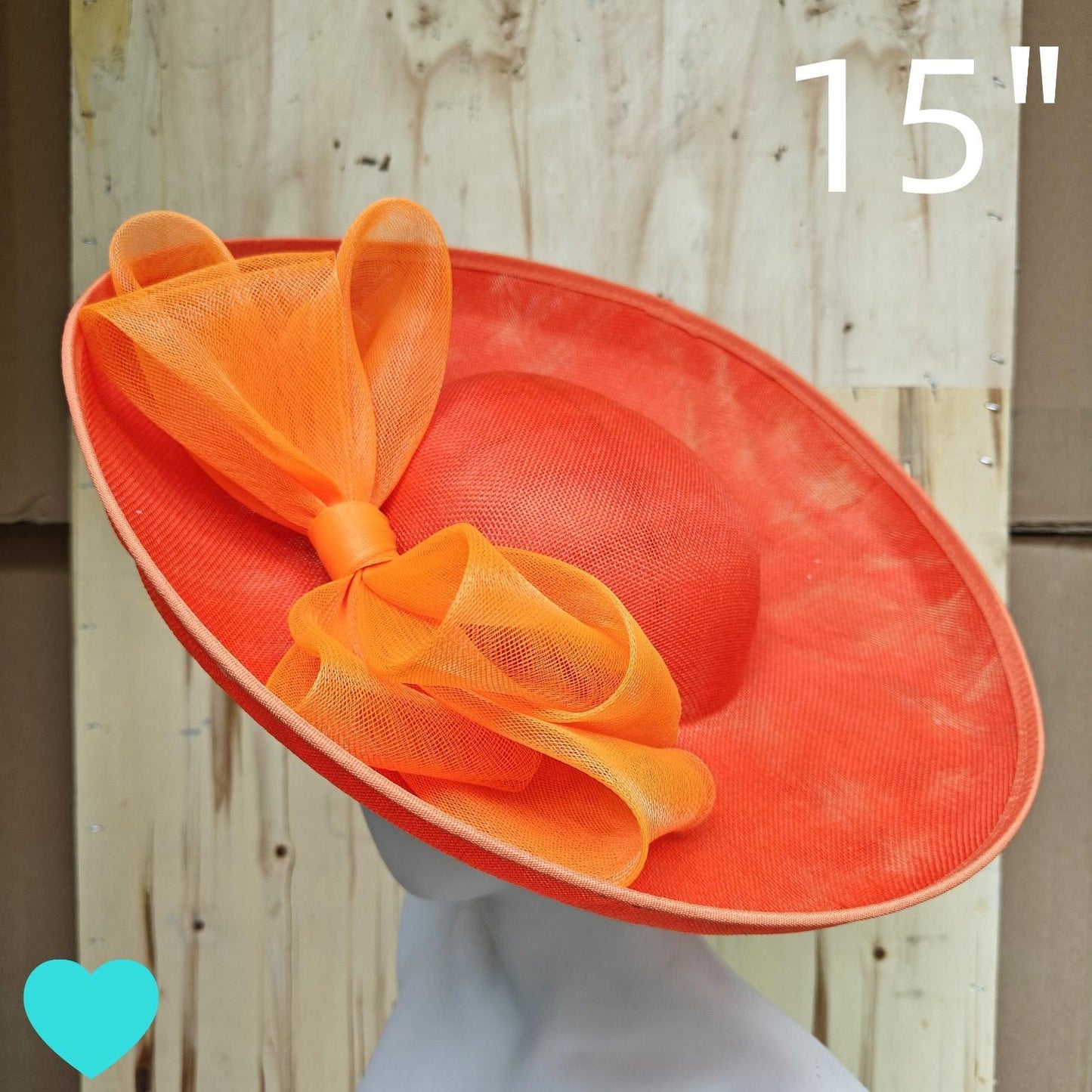 orange fascinator wedding hatinator hat Kentucky Derby Royal Ascot bow