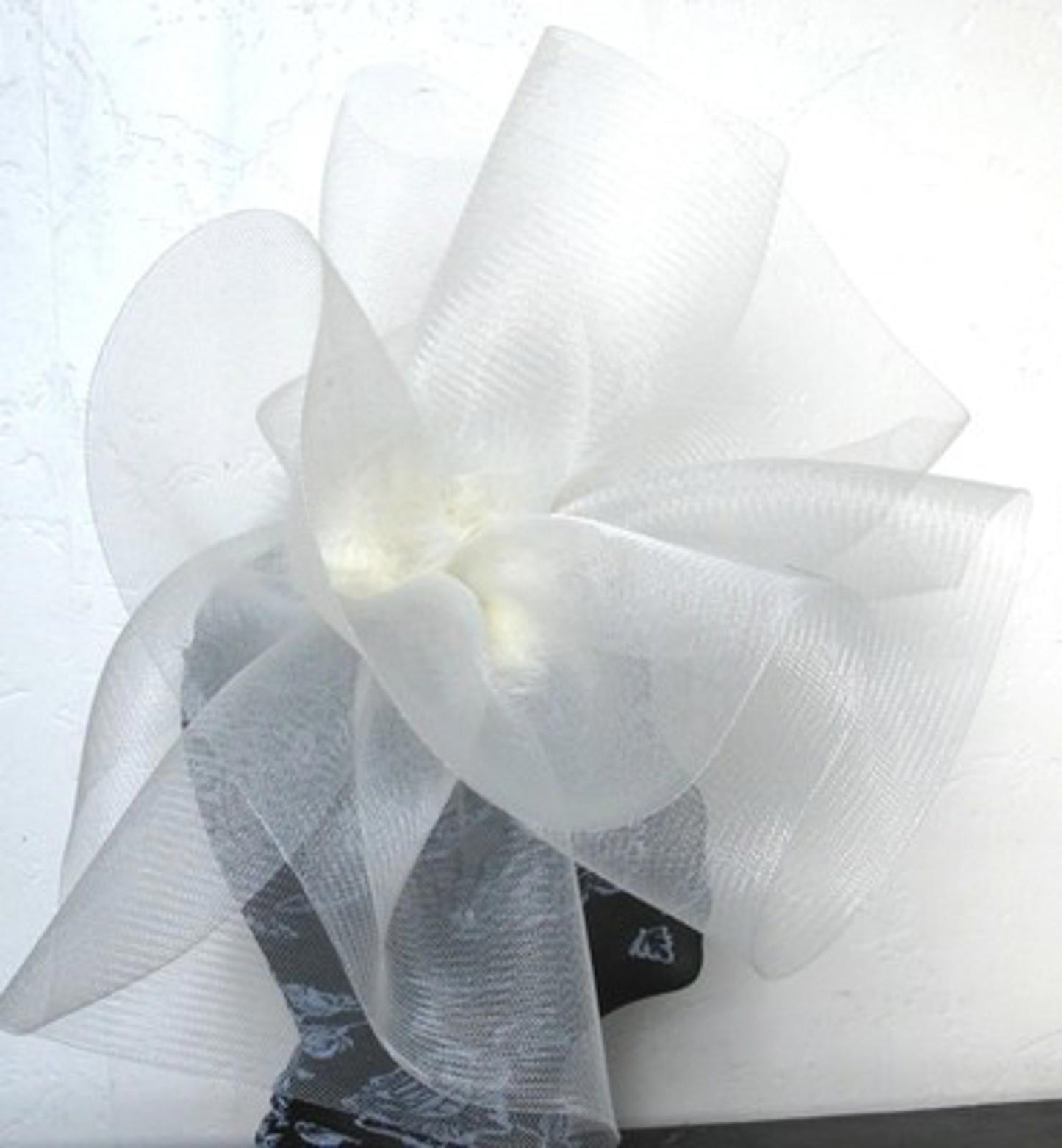 ivory feather fascinator millinery burlesque headband wedding hat hair piece