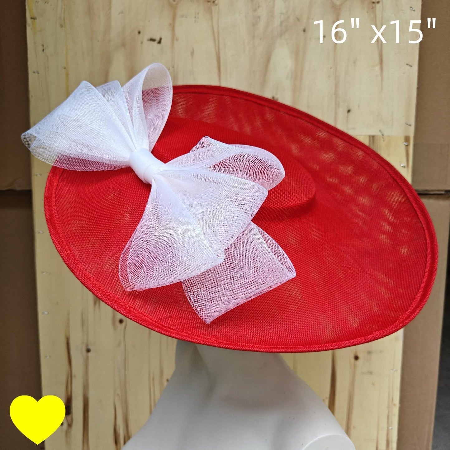red white fascinator wedding hatinator hat Kentucky Derby Royal Ascot bow