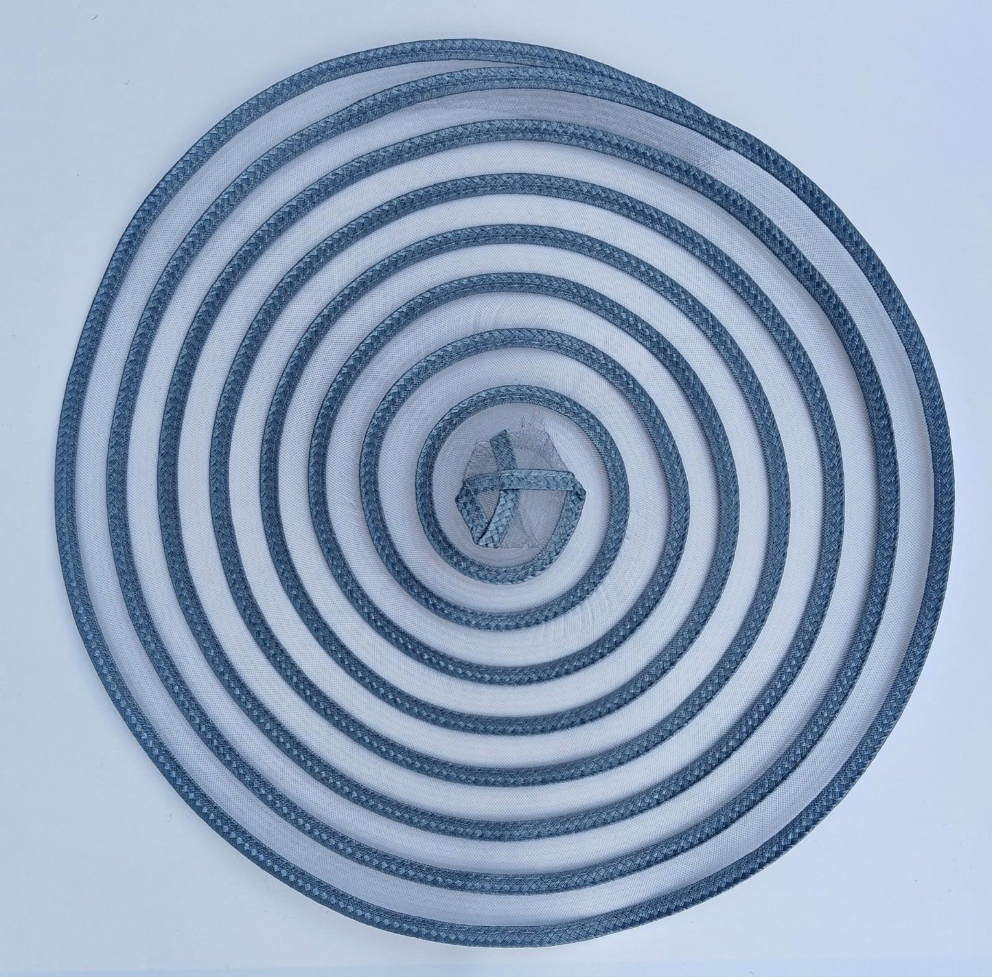 grey large DIY crinoline straw fascinator craft base disc wedding hat