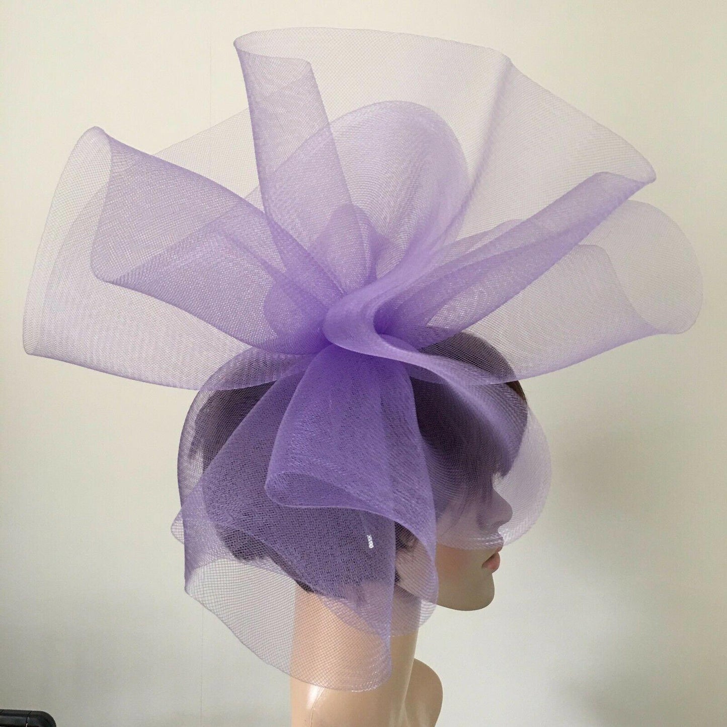lilac light purple headband crinoline fascinator millinery hat wedding ascot