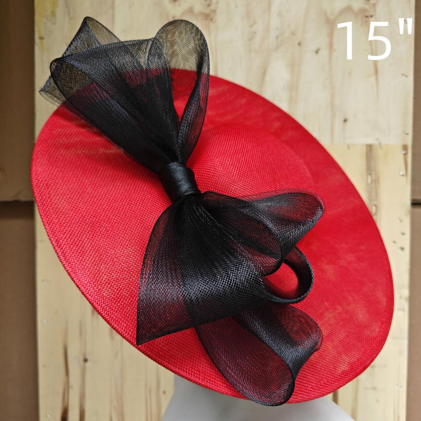 red black fascinator wedding hatinator hat Kentucky Derby Royal Ascot bow