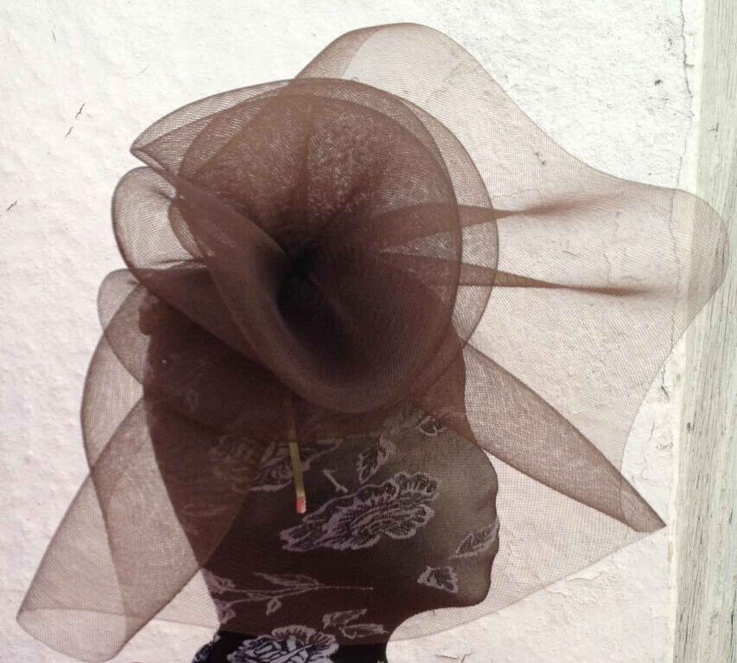 brown headband crin fascinator millinery hat wedding ascot