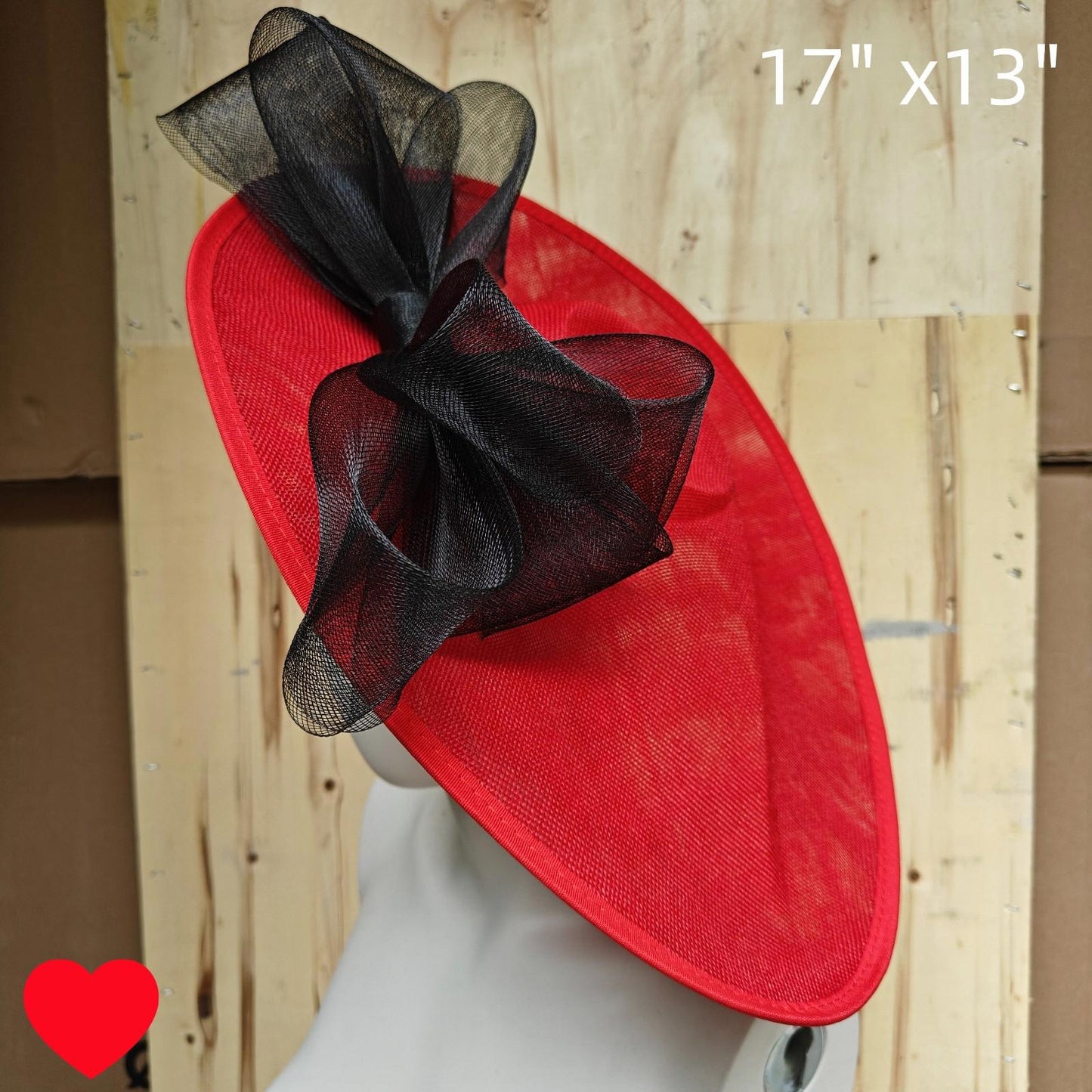 red black fascinator wedding hatinator hat Kentucky Derby Royal Ascot bow