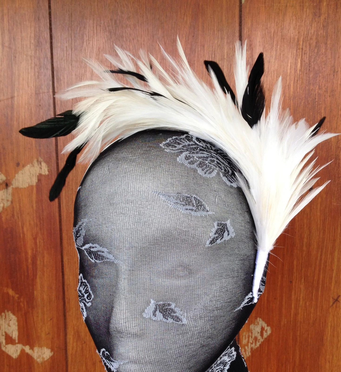 Ivory feather headband fascinator millinery wedding ascot bridal hat hair piece