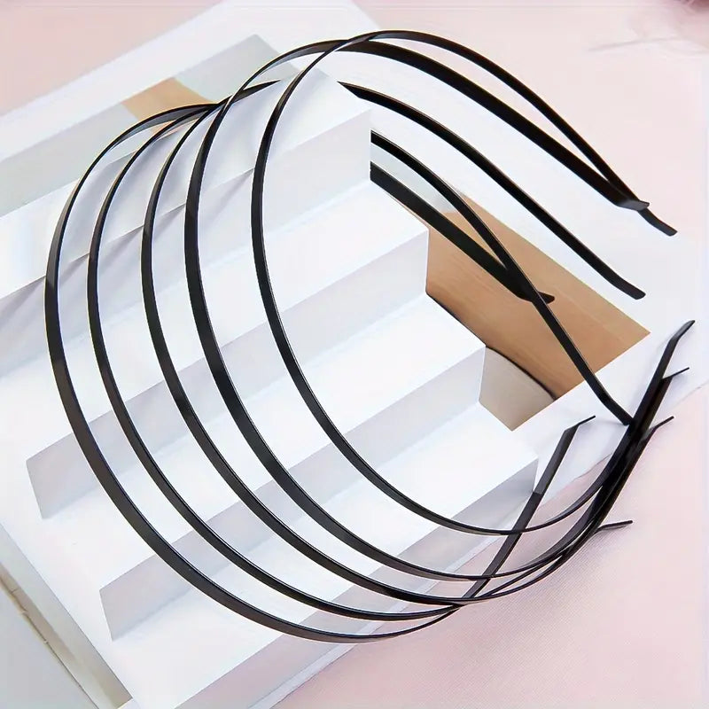 10 x black colour 3mm metal headband