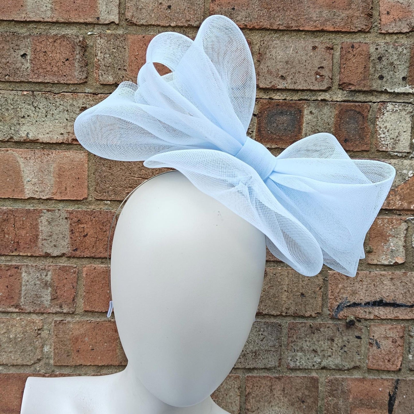 baby blue handmade fascinator millinery headband wedding hat race party