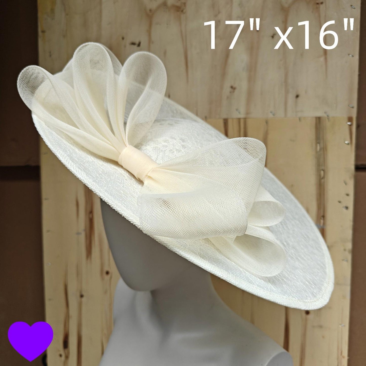 ivory lace fascinator wedding hatinator hat Kentucky Derby Royal Ascot bow