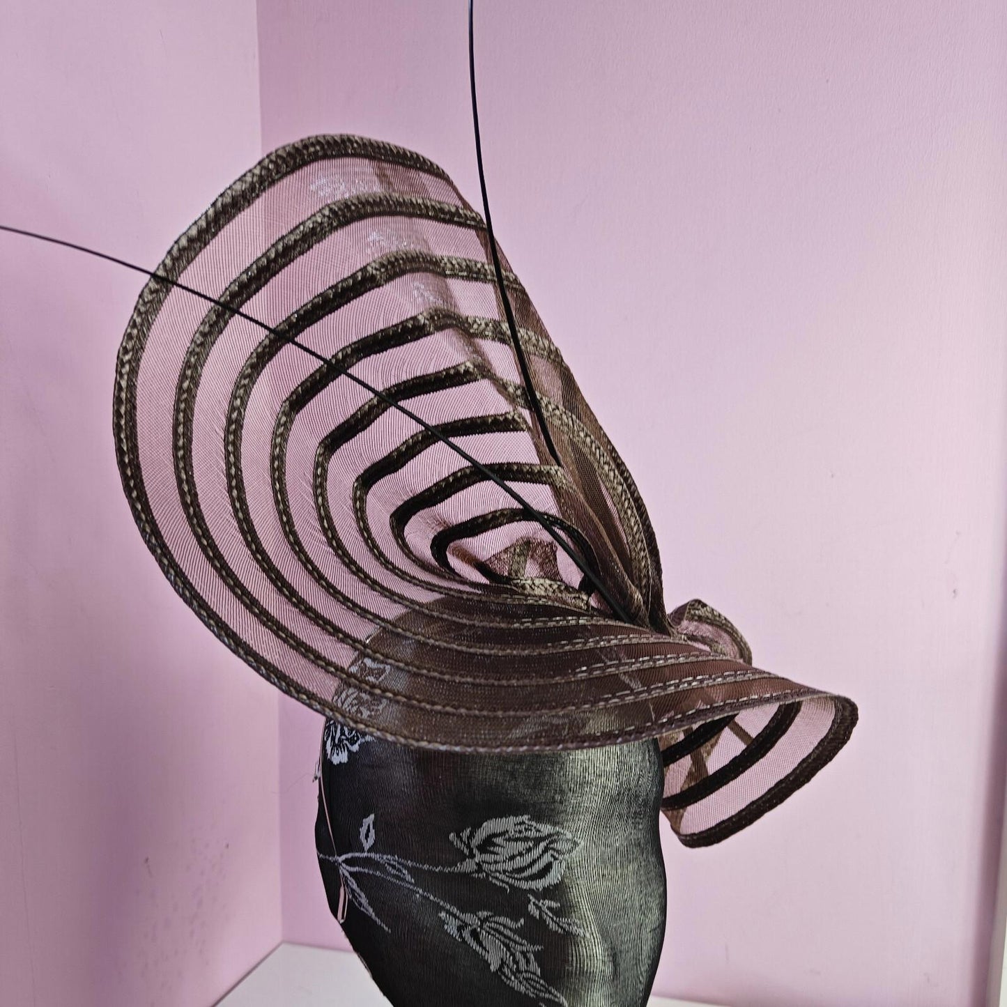 brown ostrich quill spine fascinator wedding hat Kentucky Derby Royal Ascot