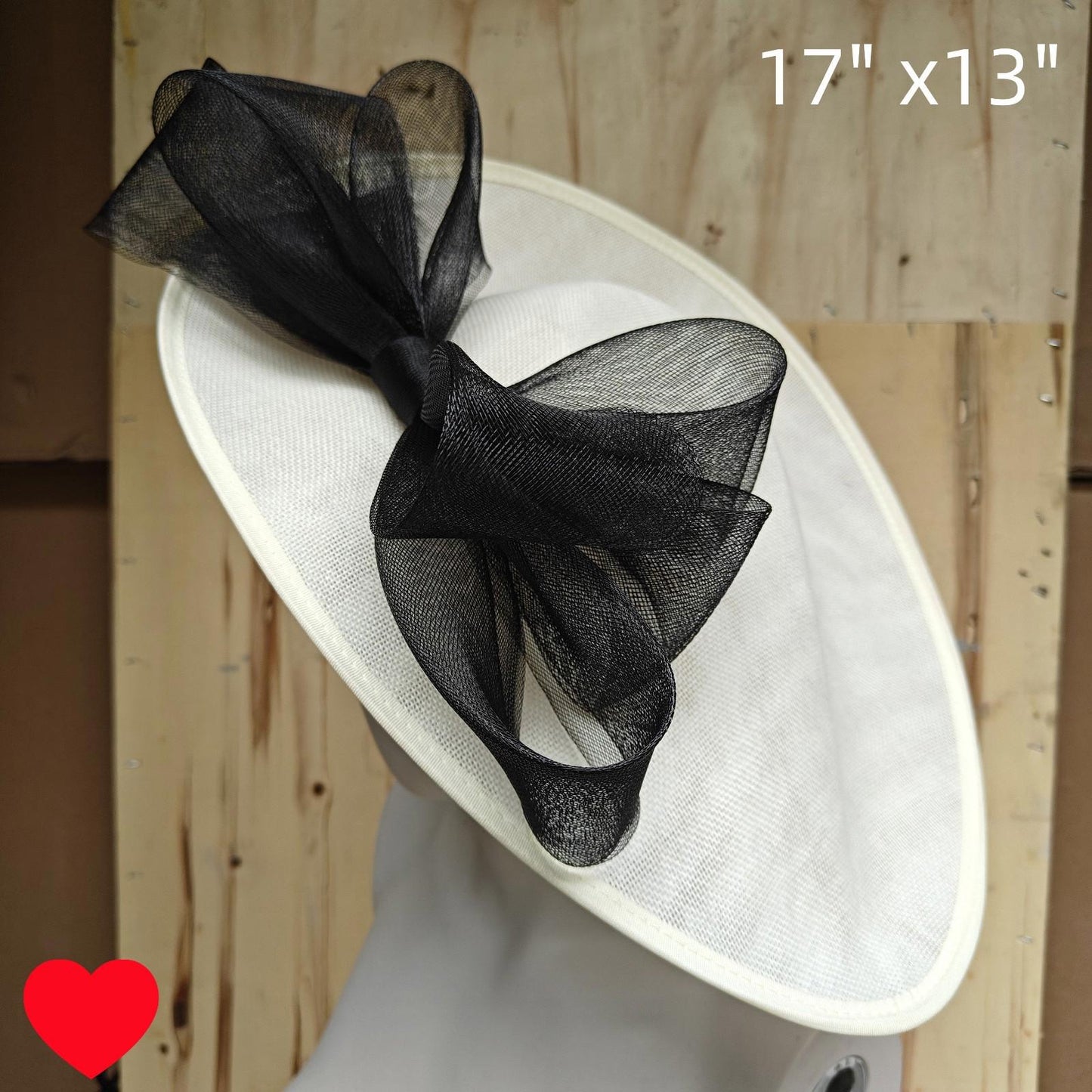 ivory black fascinator wedding hatinator hat Kentucky Derby Royal Ascot bow