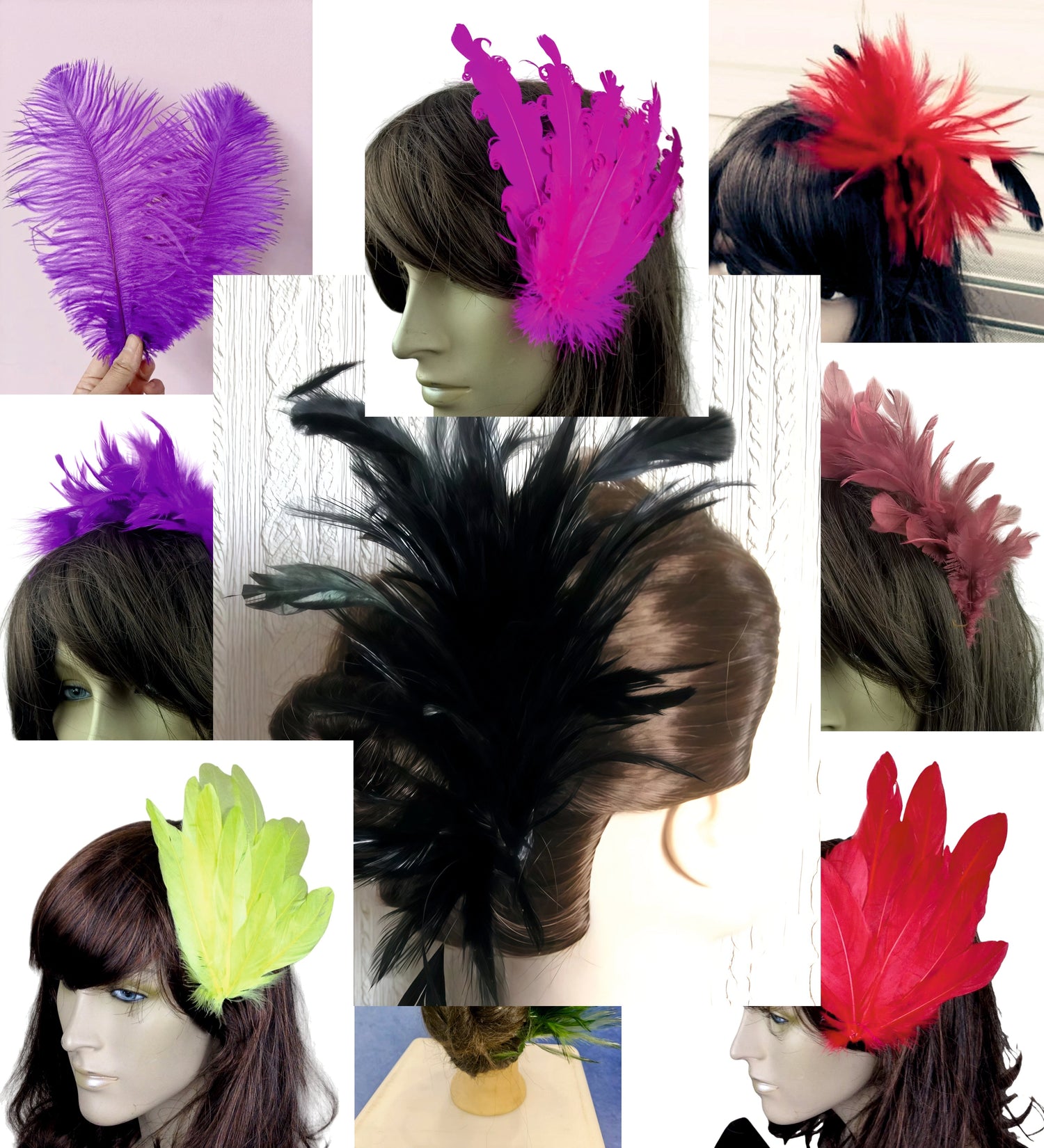 Feather clips / Mini hats