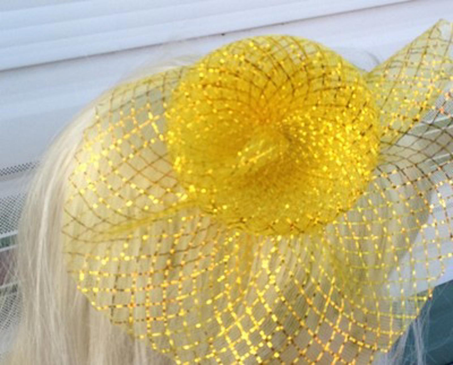 gold fascinator millinery feather brooch clip wedding hat bridal ascot race