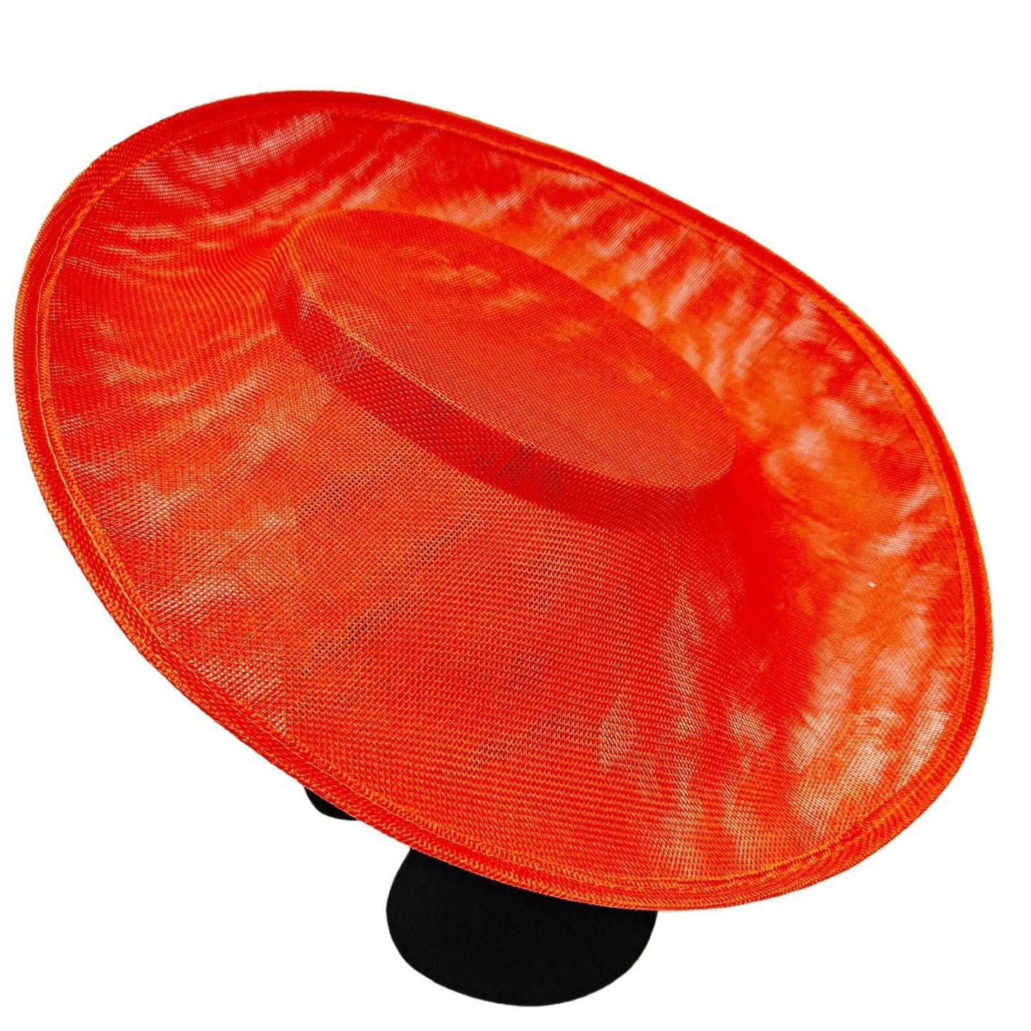 orange large wide brim DIY fascinator base wedding hat Kentucky Derby Ascot