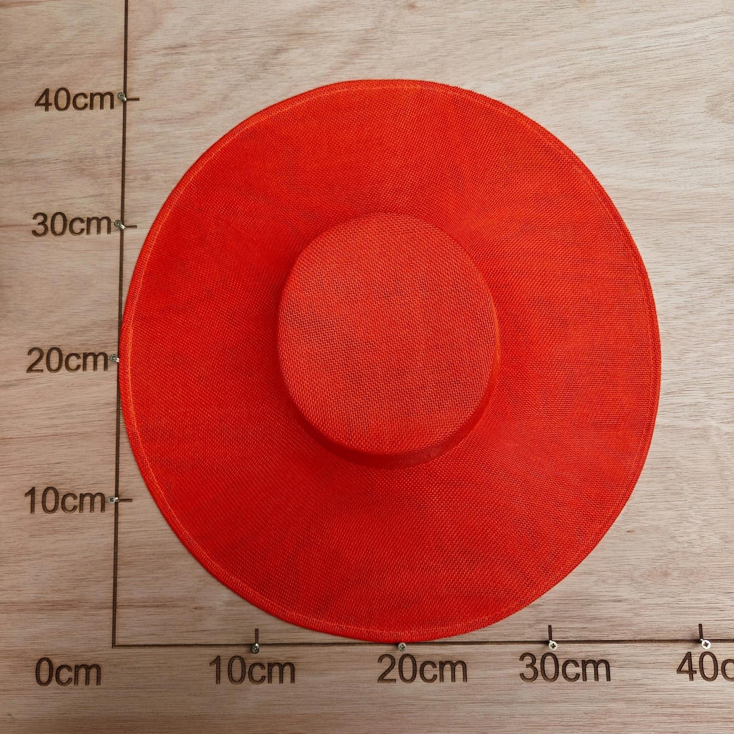 orange large wide brim DIY fascinator base wedding hat Kentucky Derby Ascot