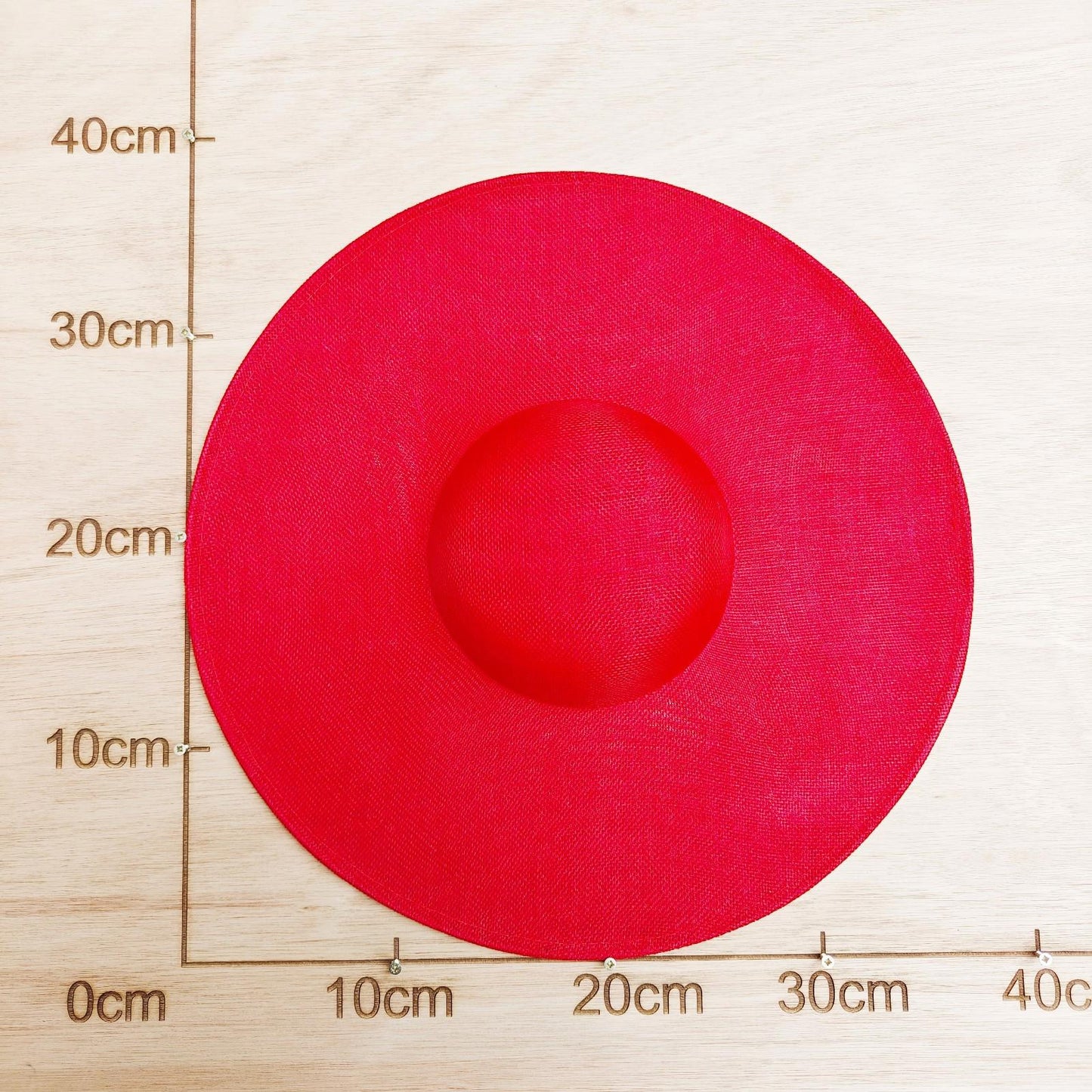 red large wide brim DIY fascinator base wedding hat Kentucky Derby Ascot