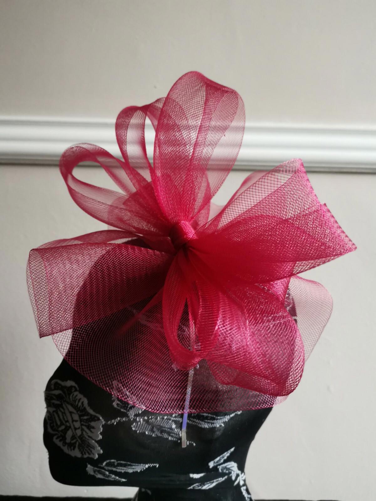 dark red burgundy fascinator millinery burlesque headband wedding hat hair piece
