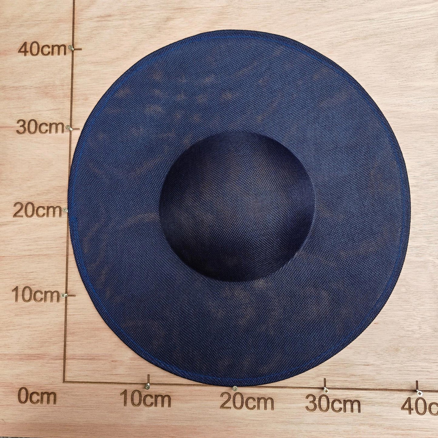 dark navy large wide brim DIY fascinator base wedding hat Kentucky Derby Ascot