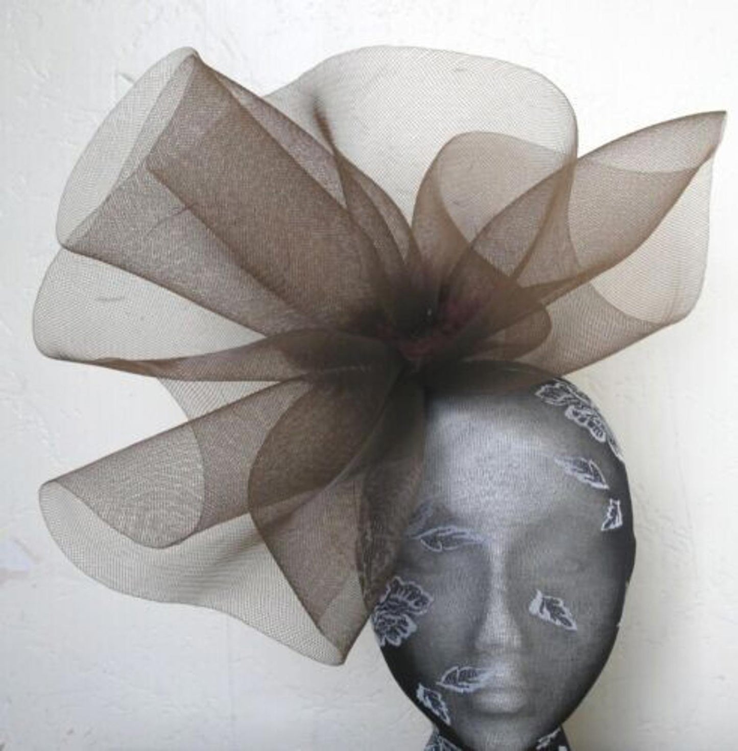 brown headband crin fascinator millinery hat wedding ascot