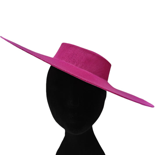 purple pink large wide brim DIY fascinator base wedding hat Kentucky Derby Ascot