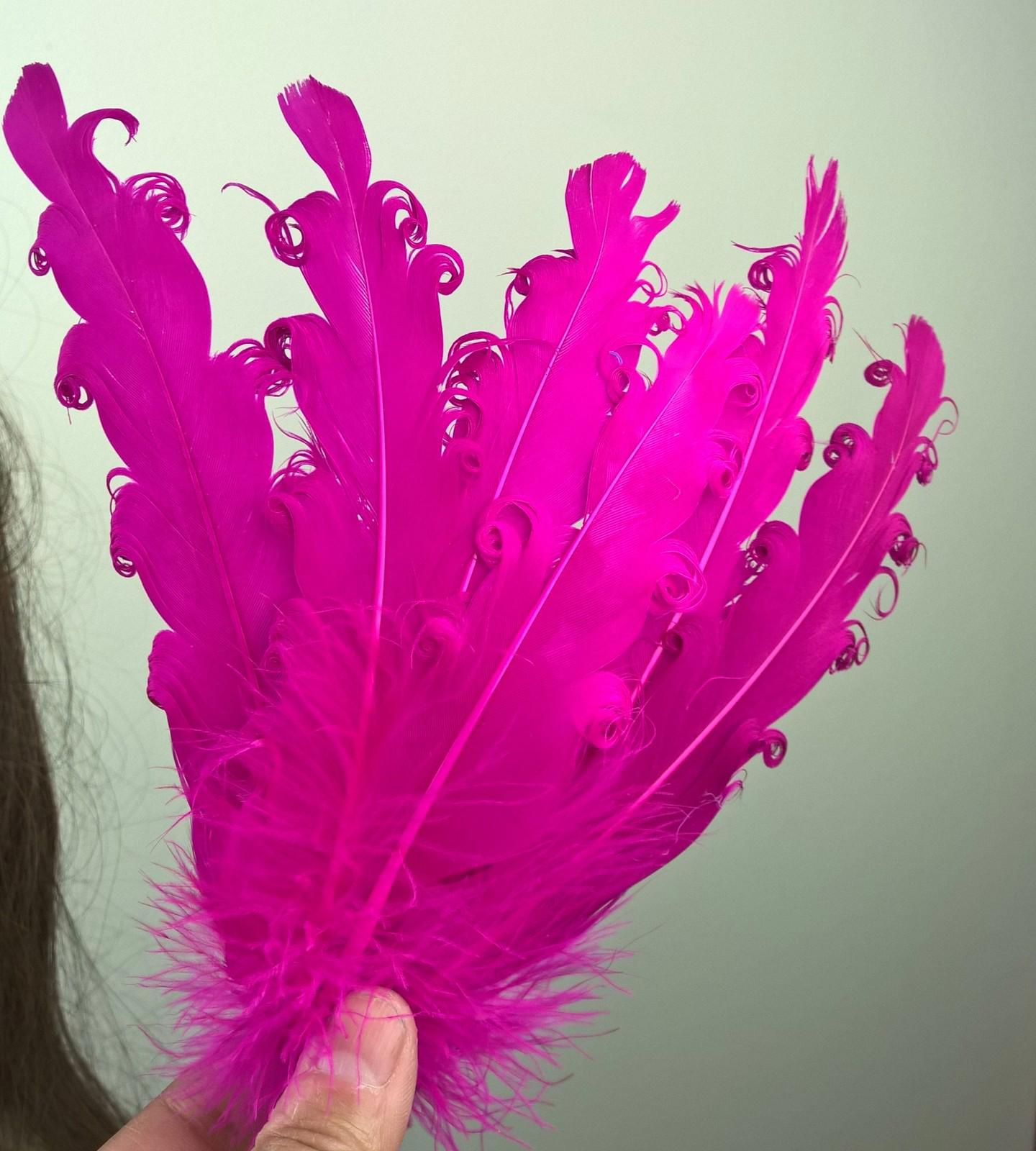 pink feather fascinator millinery hair clip wedding piece ascot race dance