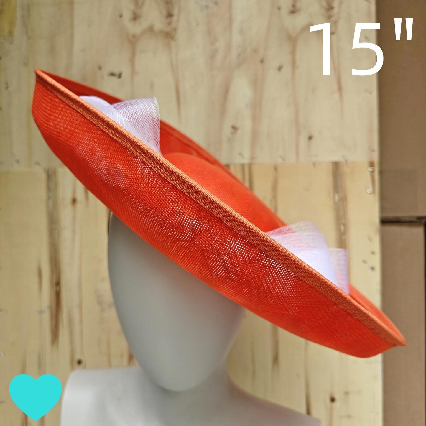 orange white fascinator wedding hatinator hat Kentucky Derby Royal Ascot bow