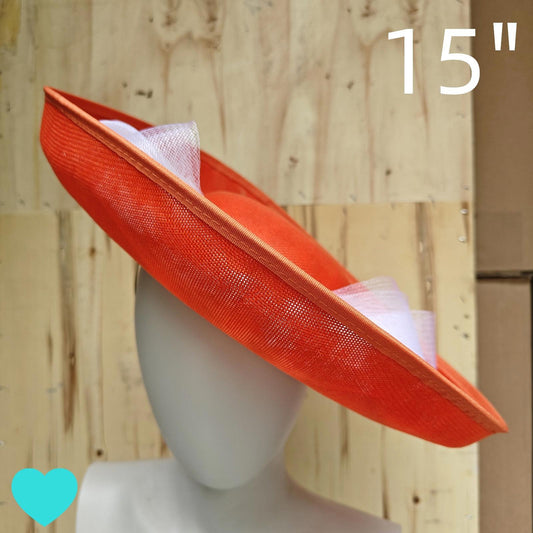 orange white fascinator wedding hatinator hat Kentucky Derby Royal Ascot bow