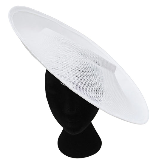 white large wide brim DIY fascinator base wedding hat Kentucky Derby Ascot