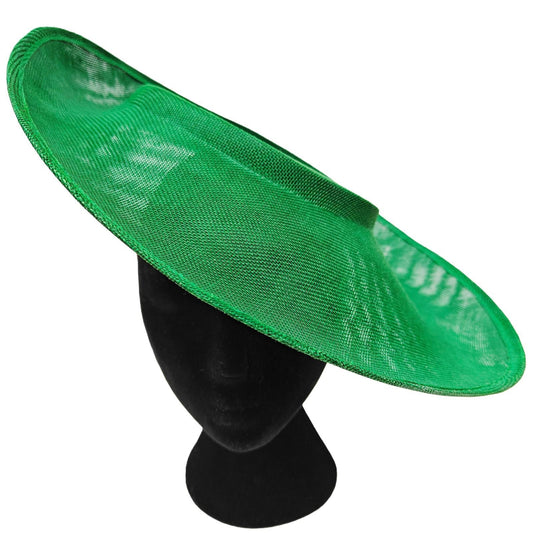 green large wide brim DIY fascinator base wedding hat Kentucky Derby Ascot