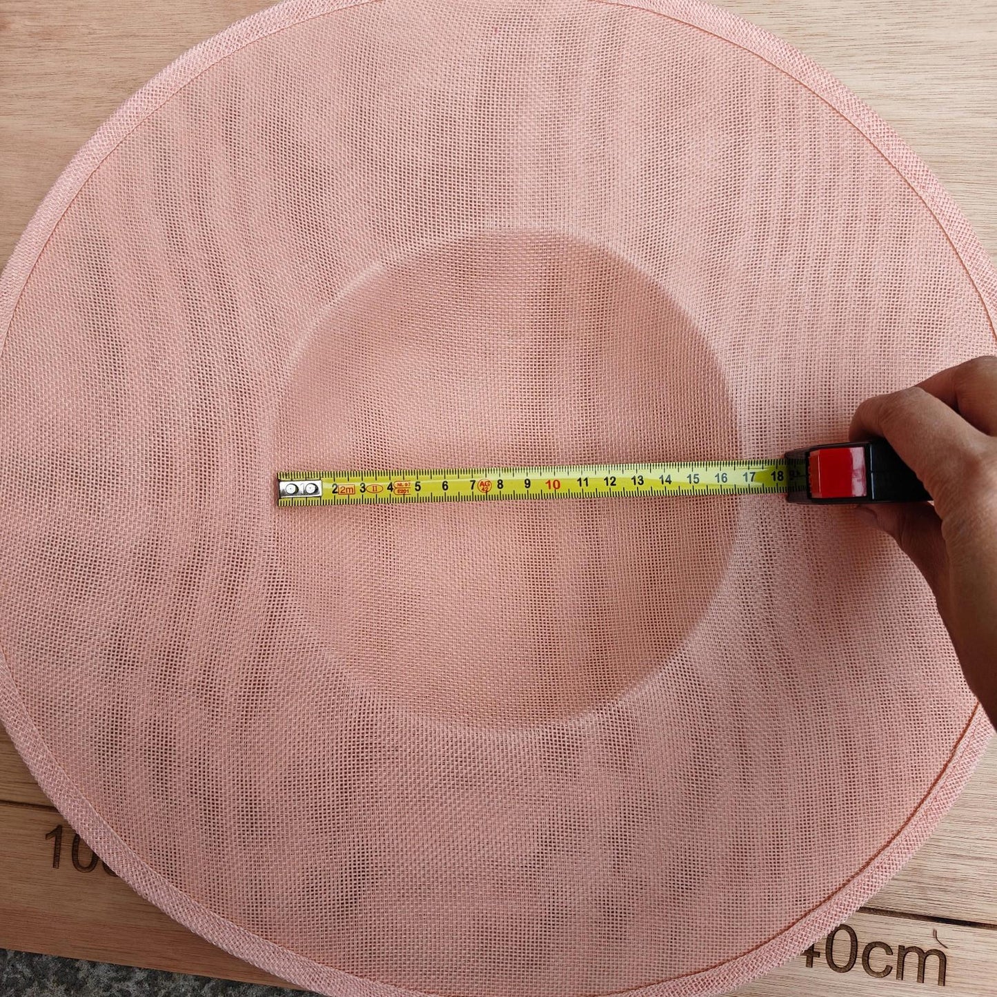 nude pink large wide brim DIY fascinator base wedding hat Kentucky Derby Ascot