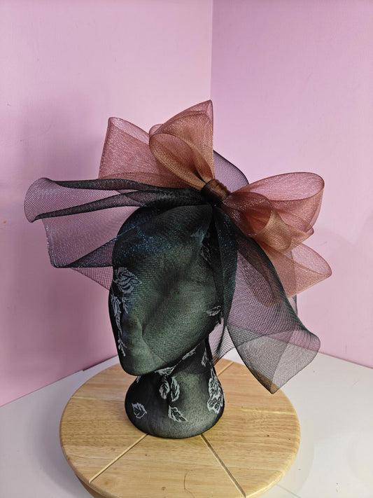 black brown fascinator millinery headband derby wedding hat ascot race