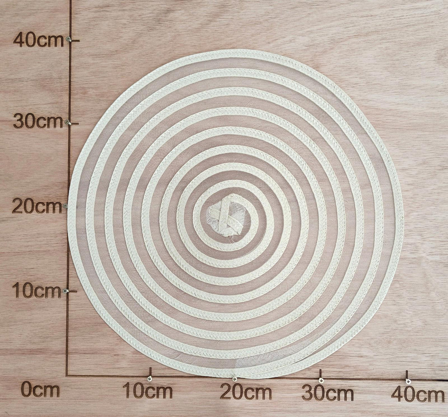 cream / ivory large DIY crinoline straw fascinator craft base disc wedding hat