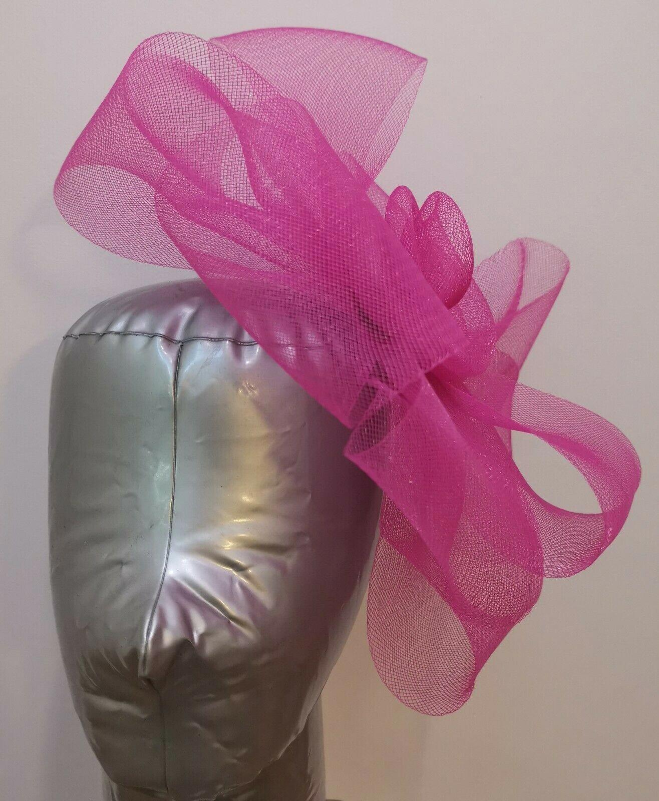 pink fascinator millinery burlesque wedding hat ascot race bridal British