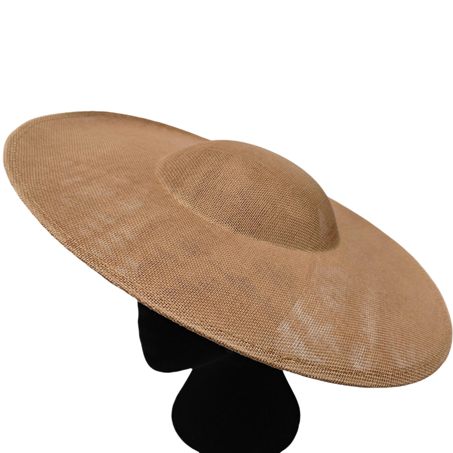 beige large wide brim DIY fascinator base wedding hat Kentucky Derby Ascot