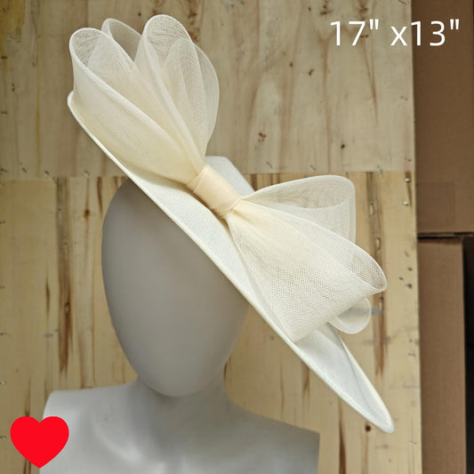 ivory fascinator wedding hatinator hat Kentucky Derby Royal Ascot bow