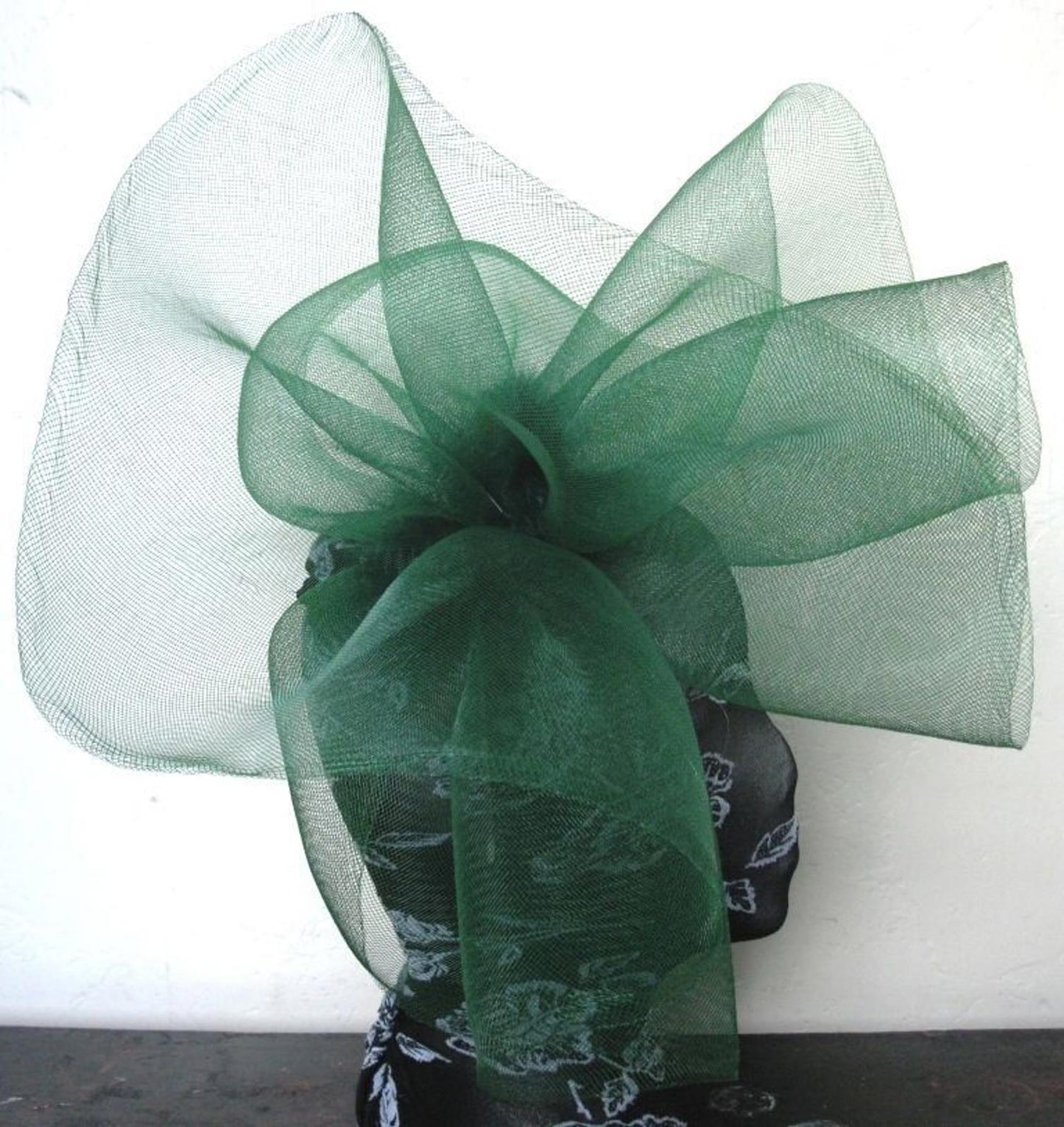 green fascinator millinery burlesque headband wedding hat hair piece