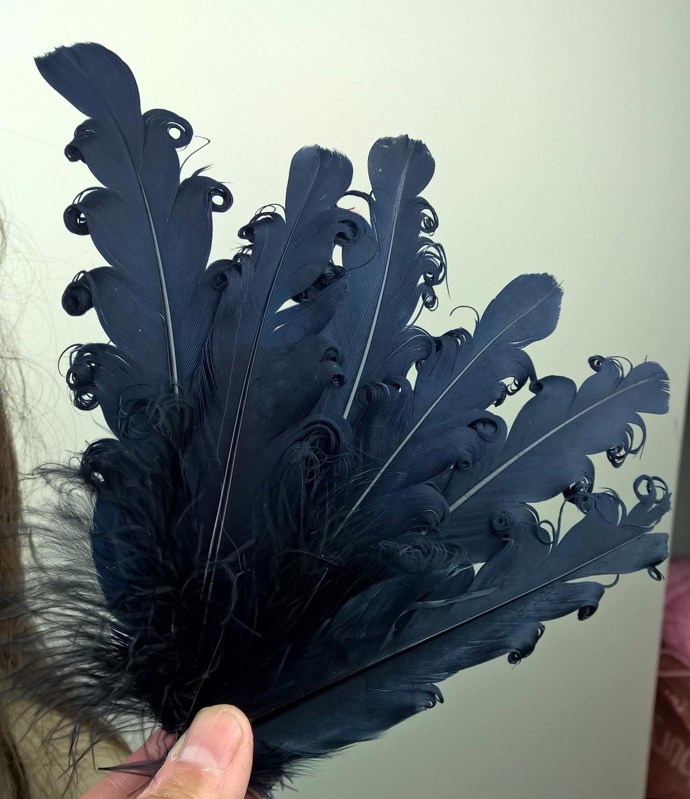 navy blue feather fascinator millinery hair clip wedding piece ascot race dance