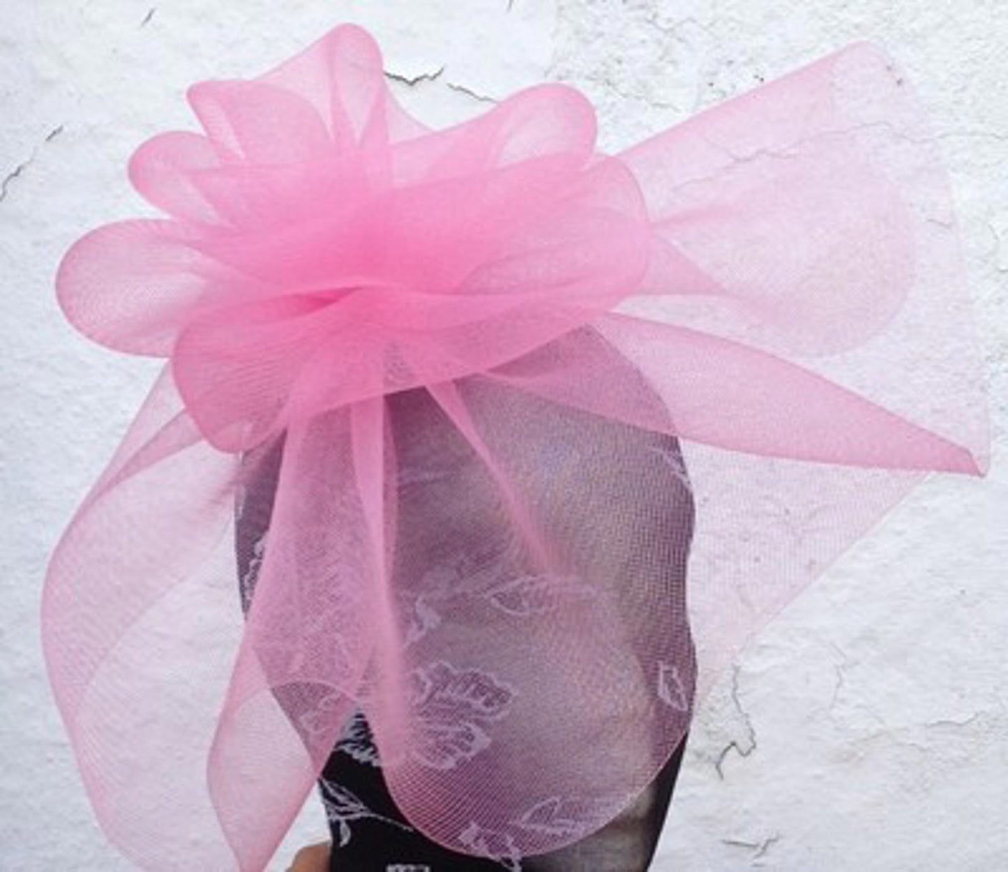 baby pink fascinator millinery burlesque wedding hat ascot race bridal party 1