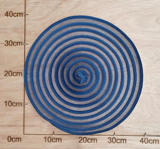 navy blue large DIY crinoline straw fascinator craft base disc wedding hat