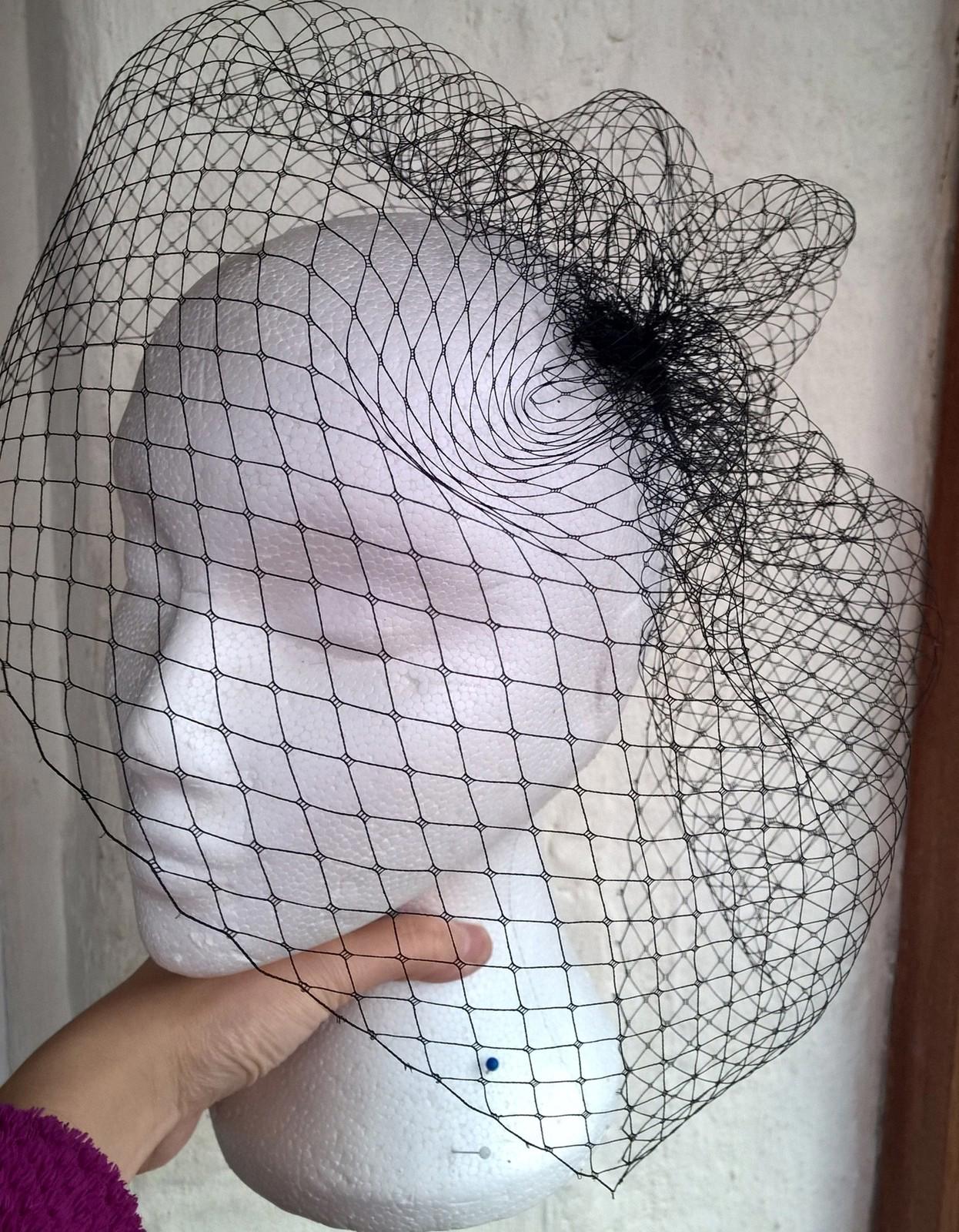 black french veil veiling fascinator wedding bridal funeral hair comb clip race