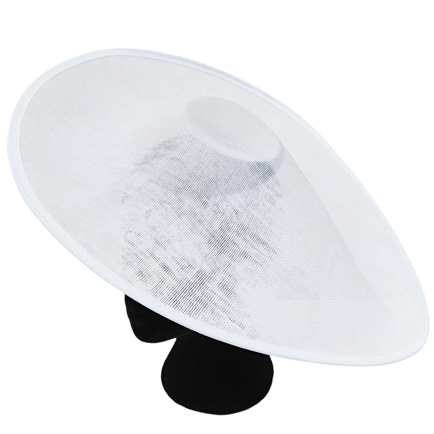 white large wide brim DIY fascinator base wedding hat Kentucky Derby Ascot