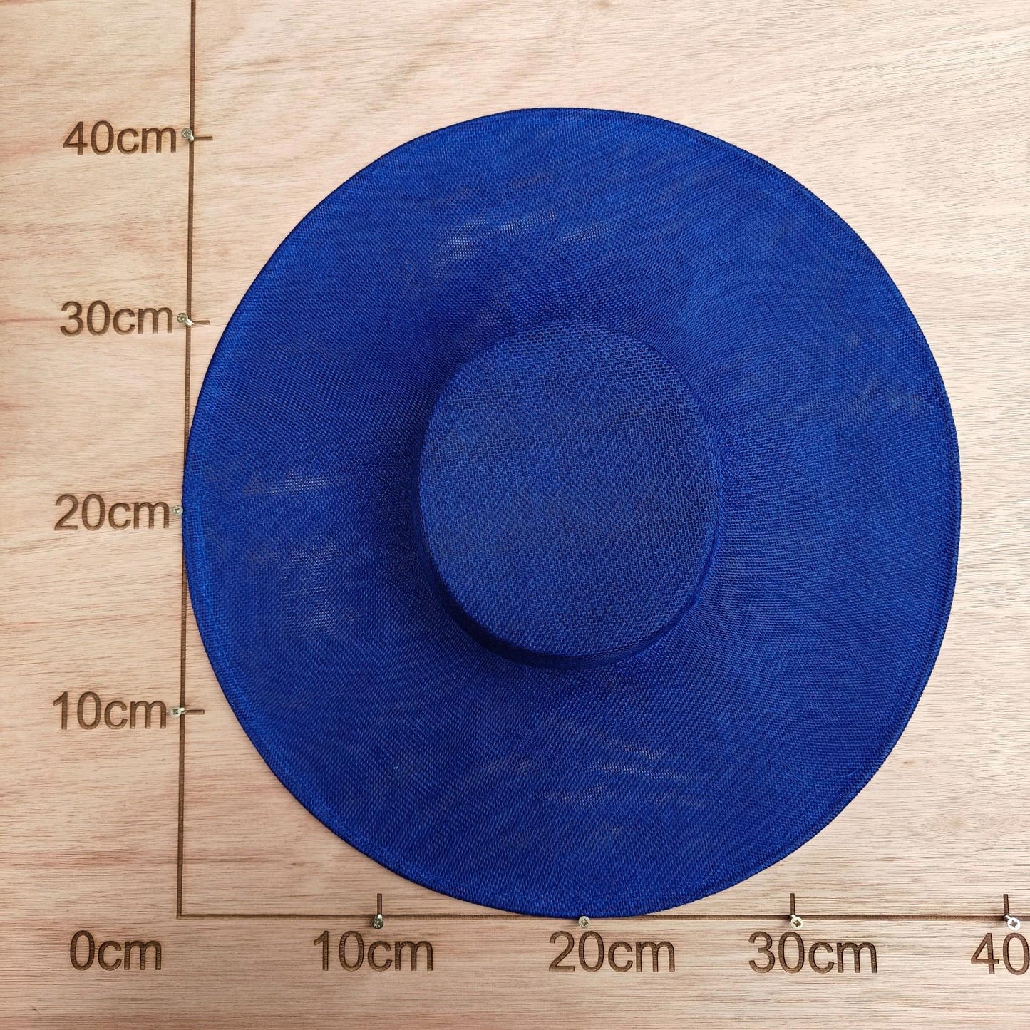 royal blue large wide brim DIY fascinator base wedding hat Kentucky Derby Ascot