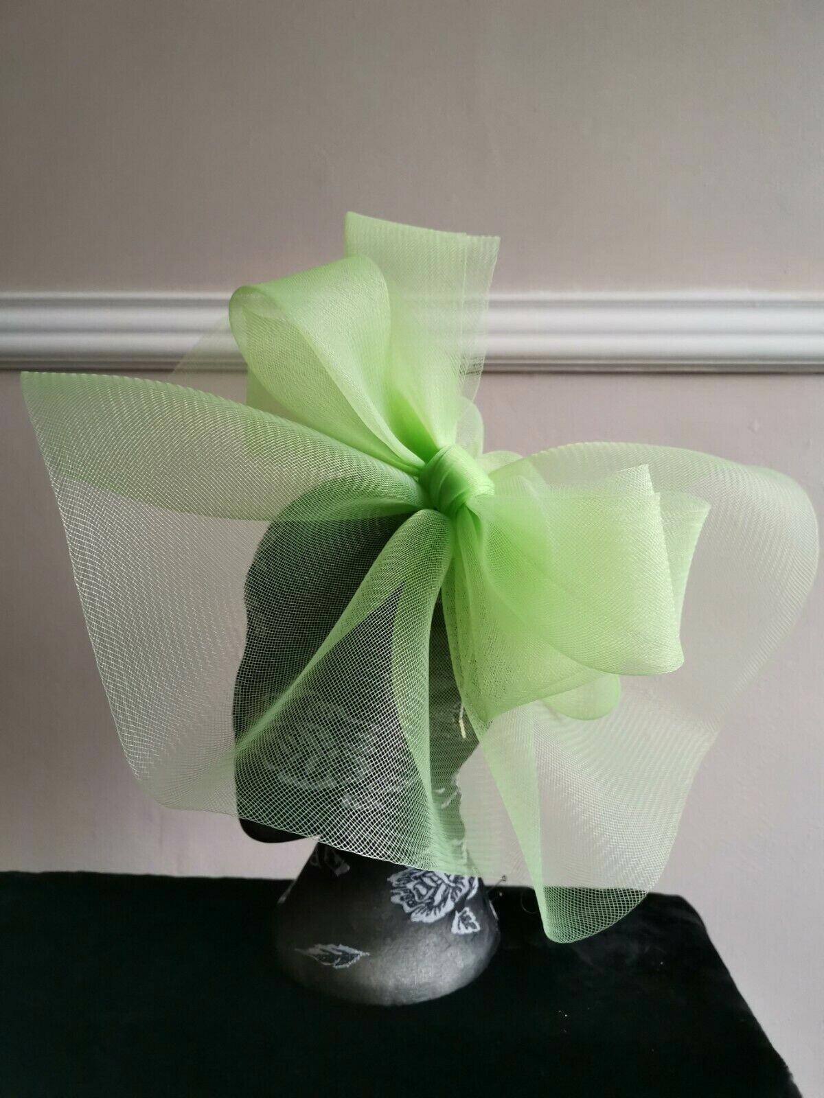 green headband crin fascinator millinery hat wedding ascot