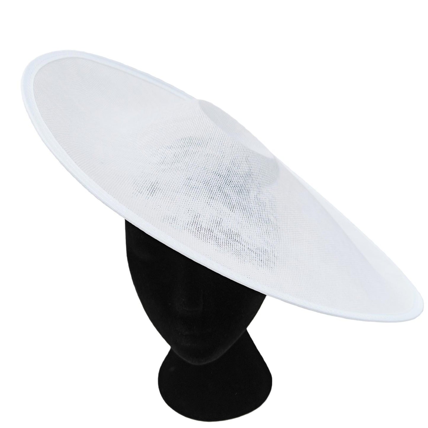 white large wide brim DIY fascinator base wedding hat Kentucky Derby Ascot