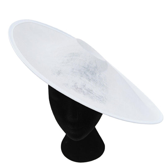 white large wide brim DIY fascinator base wedding hat Kentucky Derby Ascot