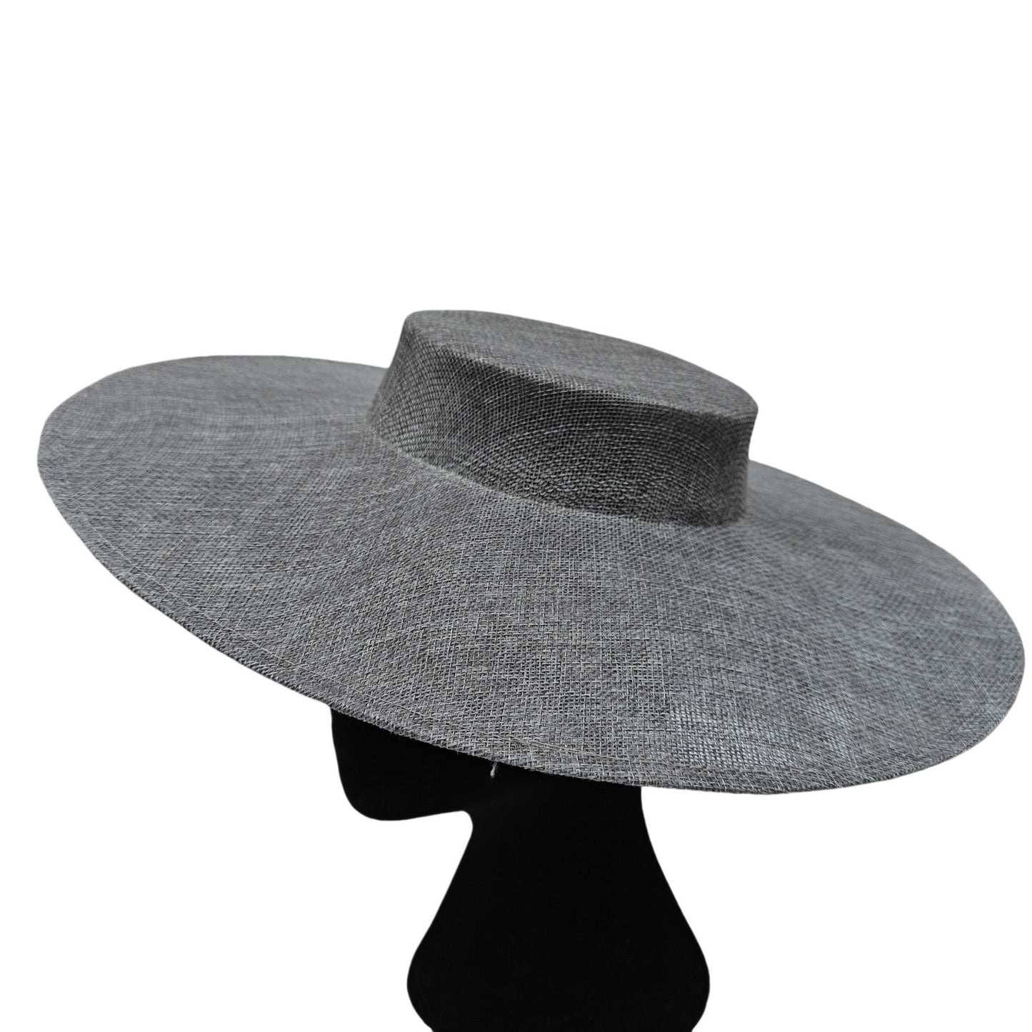 grey large wide brim DIY fascinator base wedding hat Kentucky Derby Ascot
