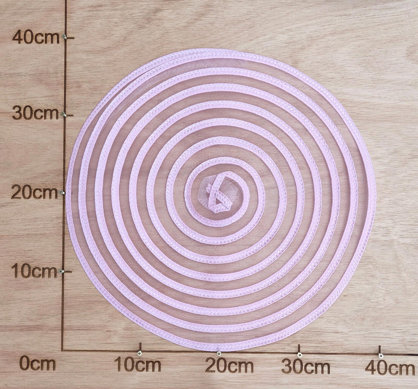 baby pink large DIY crinoline straw fascinator craft base disc wedding hat