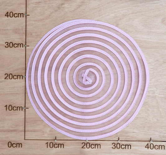 baby pink large DIY crinoline straw fascinator craft base disc wedding hat